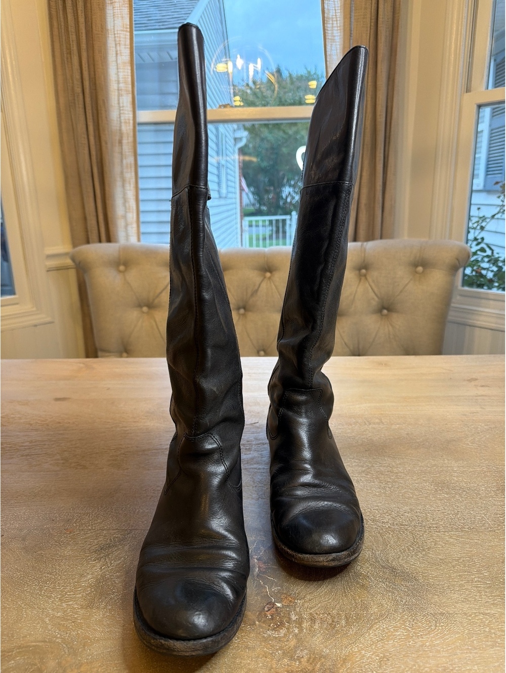 Coach Joele Black Leather Knee-High Tall Riding Boots F2080 Women’s Size 8.5 B